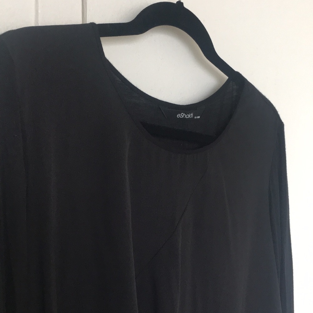 Eshakti Draped Asymmetrical Jersey Tunic NWOT